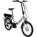 Tretwerk Chioni E Bike Faltrad 20 Zoll Elektrofahrrad Damen Herren 145 - 175 cm Pedelec Klapprad silber - Silber