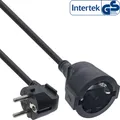 InLine Strom-Verlängerung Schutzkontakt Stecker gewinkelt / Buchse (7 m, CEE 7/3) (16407Y)