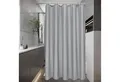 EurCross Duschvorhang Duschvorhang 120x200 Grau Textil Anti-Schimmel Wasserdicht 8 Ringe