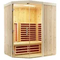 Infraworld Infrarotkabine TrioSol Unica 1-154 x 128 x 203 cm (Gr. 1)-Alpen-Zirbe inkl. 5-teiligem gratis Zubehörset