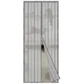 Sekey Insektenschutz-Tür Fliegengittertür magnetisch für Balkontür, Terrassentür und Fenster, Magnetvorhang, Mückenschutz, ohne Bohren, grau 100 cm x 220 cm