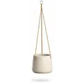 finestgreen Blumenampel Hängepflanztopf Patt, Fiberclay Blumenampel in Beton-Optik für Innen & Außen grau Ø 17 cm x 14 cm