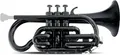Classic Cantabile MardiBrass Kunststoff Cornet - Aluminium-Ventile - nur 520g leicht - inkl. Mundstück und Gigbag - schwarz