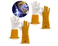 STAHLWERK Arbeitshandschuhe Schweißerhandschuhe Schutzhandschuhe 2er Set (Set, 2-St., Set) feuerbeständig, hitze- und feuerbeständig