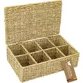 HMF 37090-33CM Teebox Teebeutel Geflochten Seegras Tee Aufbewahrungsbox 8 Großen Fächern 33 x 21 x 10 cm