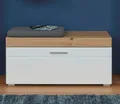 Sitzbank "Avena", Asteiche/Weiß HG B/H/T: 91 cm x 42 cm x 38 cm