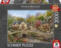 Schmidt Spiele Puzzle Sommer in Cobblestone Village, 2000 Puzzleteile