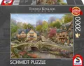 2000 Teile Schmidt Spiele Puzzle Thomas Kinkade Sommer Cobblestone Village 58629