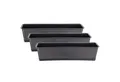 BigDean Blumenkasten 3er Set Pflanzkasten mit Untersetzer 70 cm lang Blumenkasten (Set, 3 St., Balkonpflanzkasten), BalkonPflanzkasten, Rattan-Optik, MIt Untersetzer, Robust