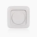 Busch-Jaeger 6523 U-102 Drehdimmer Komplettset (Alpinweiß) • LED Dimmer mit Zentralscheibe, Dreh-/Druckknopf und Reflex SI Abdeckrahmen • LED Dimmschalter • Lichtschalter • 2CKA006512A0348