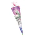 Nestler Schultüte EINHORN Unicorn 85cm Zuckertüte rund  Schulanfang Lila Rosa