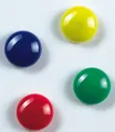 Zeller Magnete Ø 2,0 x 0,9 je 3x rot, blau, gelb, grün 70026
