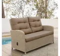 Destiny Loungesofa MERANO II, Aluminium, Polyrattan, 2er Sofa, inkl. Auflagen