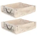 Novaliv 2x Holzkiste Vintage Weiß 30 x 25 x 8 cm Alte Ziegelform Holz Groß Allzweckkiste aus recyceltem Altholz Jede Form EIN Unikat – Vintage Kiste Deko