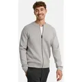 Indicode Strickjacke Herren INLaos Herrenstrickjacke Moderne Strickjacke mit Reißverschluss grau L (52)