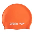 Arena Klassische Unisex-Badekappe aus weichem Silikon für Damen und Herren, intensives Training und Rennen, komfortabel, rutschfest, Langhaar, Orange