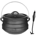 Topf Gusseisen 5L mit Deckelheber Outdoor Bushcraft Camping Gusstopf Schmortopf