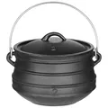 Topf Gusseisen 5 L + Deckel Outdoor Bushcraft Camping Gusstopf Schmortopf Bräter