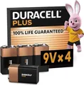 Duracell Alka Plus E-Block 6LR61 9V 4er