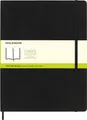 Moleskine Klassisches Notizbuch, Notizbuch mit Weißen Seiten, Weicher Einband und Elastischer Verschluss, Größe XXL 21,6 x 27,9 cm, Farbe Schwarz, 192 Seiten