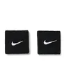 Nike Swoosh Classic Wristbands 2er Pack Schweißbänder Tennis Fitness Running Handgelenkbänder Sport, Black/White, One Size