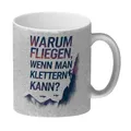 Warum fliegen, wenn man klettern kann Glitzer-Kaffeebecher