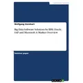 Big Data Software Solutions by IBM Oracle SAP and Microsoft. A Market Overview von Wolfgang Steinhart / GRIN Verlag / Taschenbuch