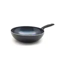 GreenPan Torino Gesunde antihaftbeschichtete Keramik 28cm/3,6 Liter Wok, PFAS frei, Induktion, Backofenfest bis 160°C, Spülmaschinenfest, Schwarz