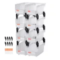 VEVOR Stapelboxen, 276x140x130 mm (8er-Pack), Lagerboxen zum Organisieren & Aufbewahren, Sichtlagerboxen, Sichtlagerkasten, für Schrank, Garage, Kleinteile, Bürobedarf, anderes Zubehör, transparent