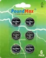 PoundMax Lithium-Knopfzelle CR2032, CR2025, CR2016, 3 V, 6 Stück