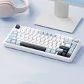 AULA F75 80 Tasten Tri-Mode Angepasste mechanische Gaming-Tastatur Hot-Swap-fähig RGB BT/2.4G/Type-C Kabelgebundene 75% Layout, Blau Reaper-Schalter