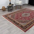 Steffensmeier Orientteppich Bidjar fein | Beste Schurwolle | Orientalisch | Rot, Handgeknüpft, Größe: 90x160 cm