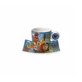 Goebel Espressotasse James Rizzi - Summer in the City, Fine Bone China, mit Untertasse bunt