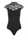 Body "PCNAYA Spitzenbody NOOS", mit Spitze, Gr. S - N-Gr, Black N-Gr