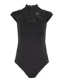 PIECES Damen Pcnaya Bodystocking Noos Bodystocking, Schwarz, S-M