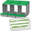 (3er) MeineHennen Hühner Legenest/ Abrollnest aus Kunststoff, 3 Abteile, LxHxB 51,5 x 46,5 x 84,5 cm