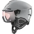 UVEX Ski-/Snowboardhelm INSTINCT VISOR PRO V - Uni., rhino (53-55 cm)