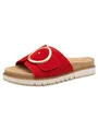 Tamaris Comfort Damen Pantoletten aus Leder Elegant, Rot (Red), 37 EU