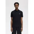 Fred Perry für Herren. M6000 Einfarbiges Poloshirt M6000 navy (M), Lässig, Baumwolle, Kurzarm, Marine