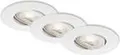 LED Einbauleuchten Dimmbar schwenkbar 3er Set 5 W weiß Kunststoff Briloner