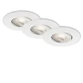 LED Einbauleuchten Dimmbar schwenkbar 3er Set 5 W weiß Kunststoff Briloner