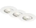LED Einbauleuchten-Set 3-tlg dimmbar IP23 3x5W 3x460 lm 3000 K weiß Ø 9/6,8 cm 2