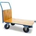 Wiltec - Plattformwagen Bis 600 Kg 100x60 Mm, Transportkarre Mit Vollgummireifen, Bügelgriff Und Bremse, Transportwagen