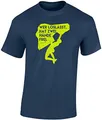 Baddery Kletter T-Shirt Herren - „Wer loslässt hat Zwei Hände frei“ - Bouldern Shirt - Climbing & Outdoor Motiv (M)