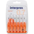 interprox Interdentalbürsten super micro 0,7 orange, flexibler Kopf & Griff, 6er