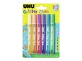 UHU Glitter Glue SHINY, Tuben 6x10ml