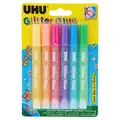 UHU Glitzerkleber shiny - farbiger Glitzerkleber in 6x10ml Blister