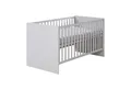 roba® Babybett Gitterbett 70 x 140 cm Lilo oder Lea - Holz lackiert - Weiß oder Grau, mit Schlupfsprossen, 3-fach höhenverstellbar - umbaubar