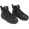 Pando Moto Apex perforierte Motorrad Schuhe, schwarz, Größe 45 für Männer