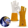 Stahlwerk - Schweißerhandschuhe Arbeitshandschuhe Echtleder Hitzebeständig